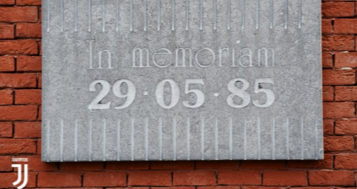 The tribute took place to mark the 35th anniversary of the tragedy at Heysel Stadium
