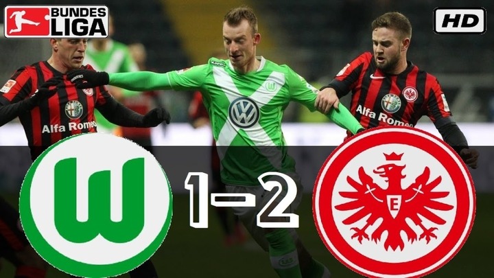 Eintracht Frankfurt beat Wolfburg with 1-2 (0-1) at their stadium  
