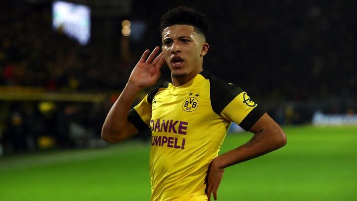 Jadon Sancho reacts after he has been fined for haircut at home