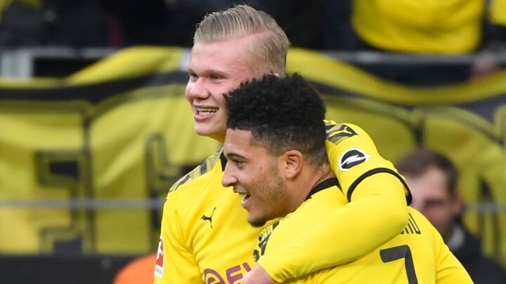 Jadon Sancho reacts after he has been fined for haircut at home  
