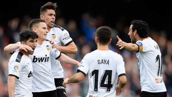 Goals from Goncalo Guedes and Rodrigo Valencia win