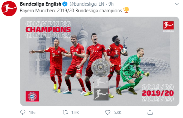Bayern Munchen Are The New Bundesliga Champions Of 2019-2020  