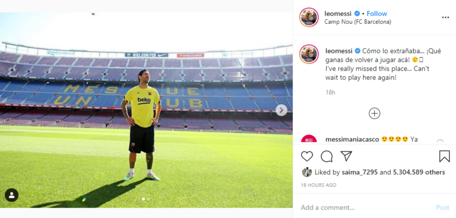 Leo Messi is back at Camp Nou  