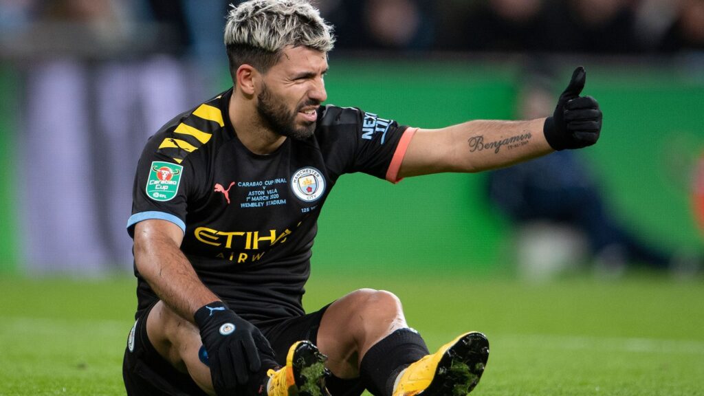 striker Sergio Aguero said the medical procedure on his knee was healthy