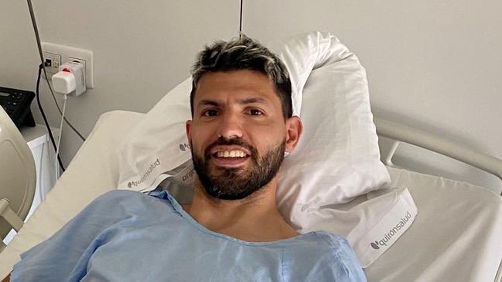 striker Sergio Aguero said the medical procedure on his knee was healthy  