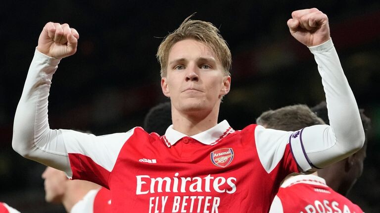 Arsenal captain Martin Odegaard adds goals to his name
